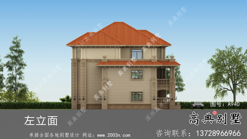 經(jīng)濟(jì)適用的歐式三層別墅設(shè)計(jì)圖