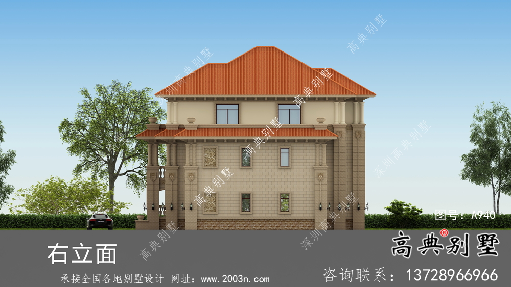 經(jīng)濟(jì)適用的歐式三層別墅設(shè)計(jì)圖