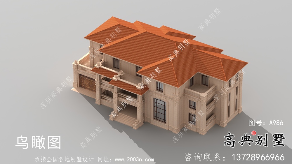 復(fù)式經(jīng)典三層大戶型簡(jiǎn)歐別墅設(shè)計(jì)圖紙