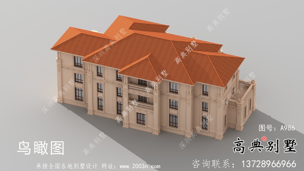 復(fù)式經(jīng)典三層大戶型簡(jiǎn)歐別墅設(shè)計(jì)圖紙