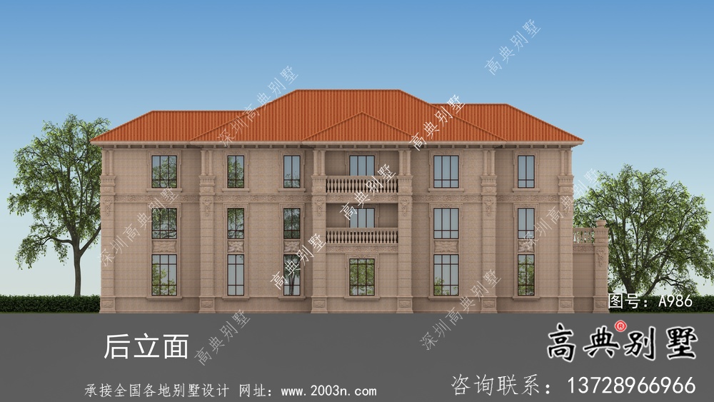 復(fù)式經(jīng)典三層大戶型簡(jiǎn)歐別墅設(shè)計(jì)圖紙