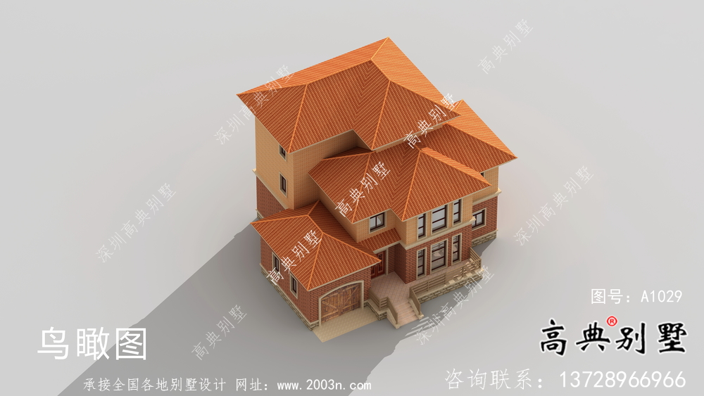 歐式三層帶車庫新農(nóng)村自建別墅設(shè)計(jì)圖紙