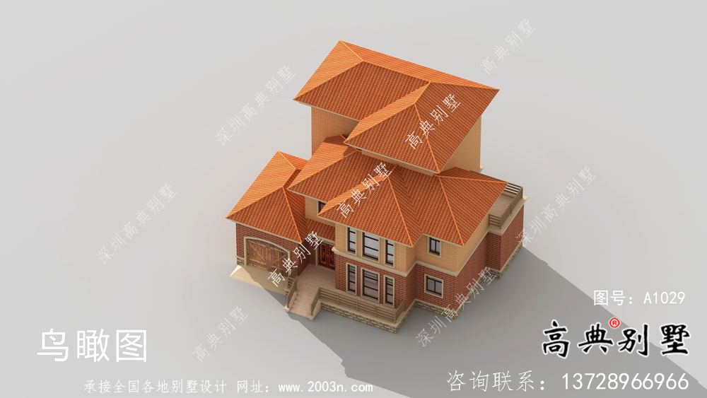歐式三層帶車庫新農(nóng)村自建別墅設(shè)計(jì)圖紙