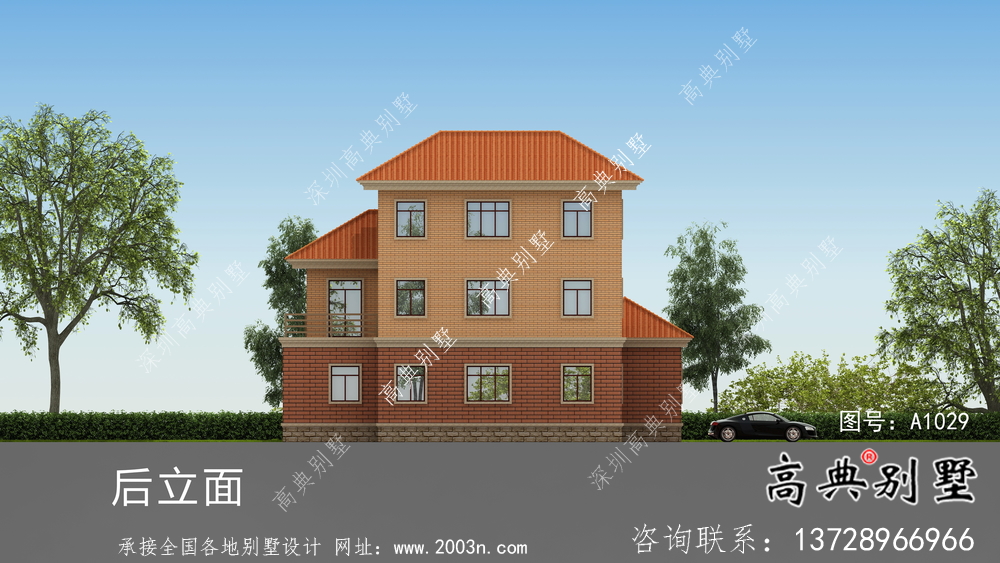 歐式三層帶車庫新農(nóng)村自建別墅設(shè)計(jì)圖紙