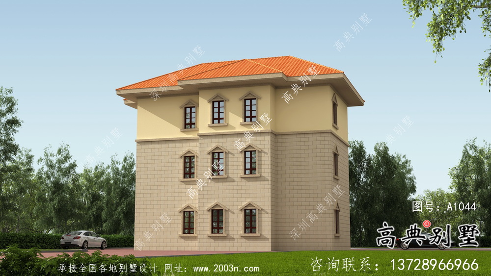 歐式復(fù)古三層復(fù)式別墅設(shè)計(jì)效果圖