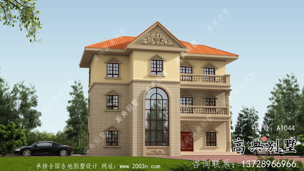 歐式復(fù)古三層復(fù)式別墅設(shè)計(jì)效果圖
