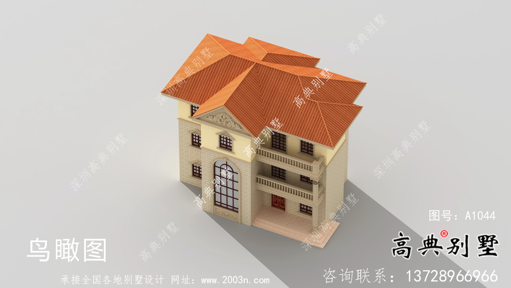 歐式復(fù)古三層復(fù)式別墅設(shè)計(jì)效果圖