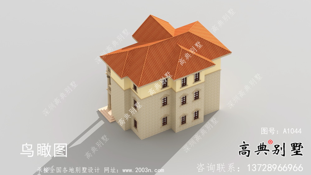 歐式復(fù)古三層復(fù)式別墅設(shè)計(jì)效果圖