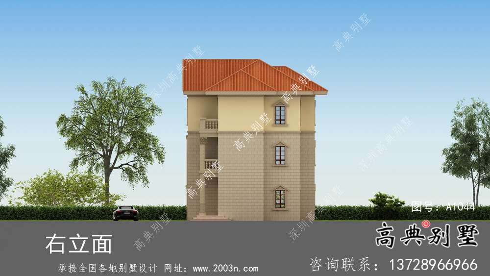 歐式復(fù)古三層復(fù)式別墅設(shè)計(jì)效果圖