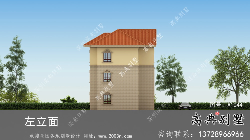 歐式復(fù)古三層復(fù)式別墅設(shè)計(jì)效果圖