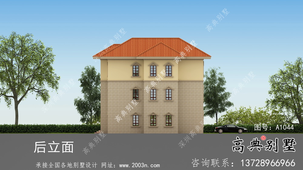 歐式復(fù)古三層復(fù)式別墅設(shè)計(jì)效果圖