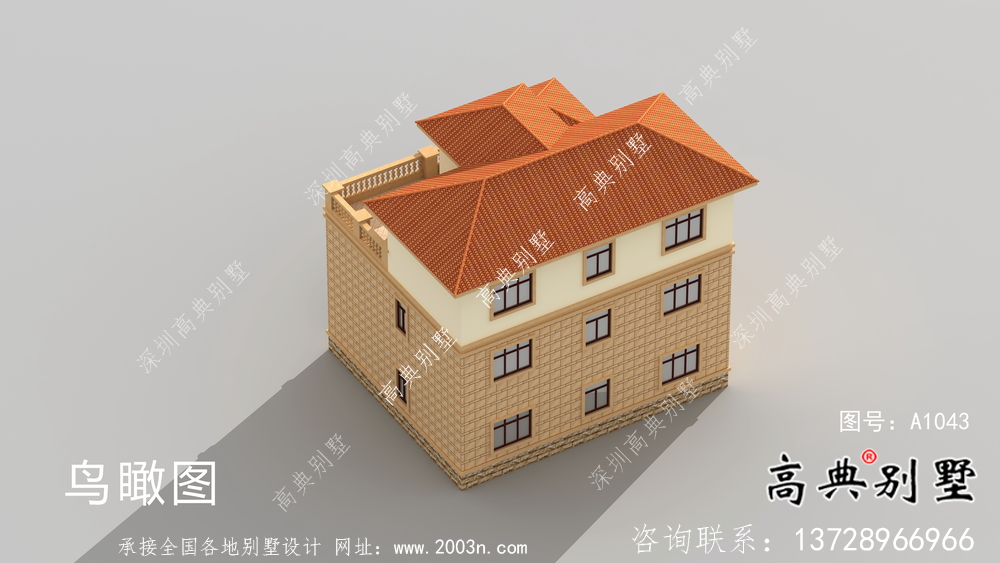 新農(nóng)村歐式三層別墅設(shè)計(jì)圖及平面設(shè)計(jì)圖