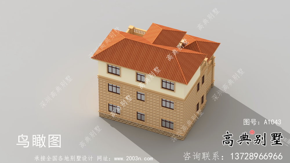 新農(nóng)村歐式三層別墅設(shè)計(jì)圖及平面設(shè)計(jì)圖