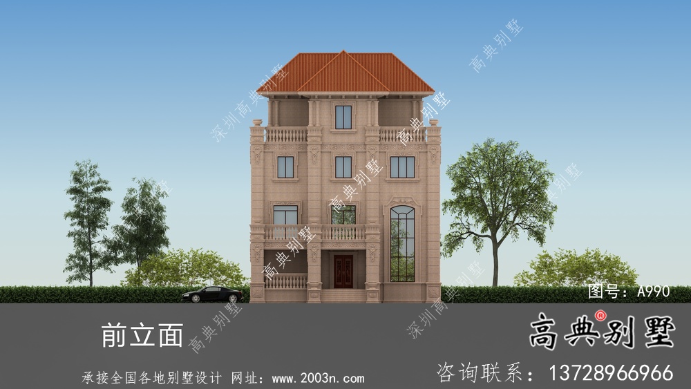 最好看的農(nóng)村意大利風(fēng)格四層別墅