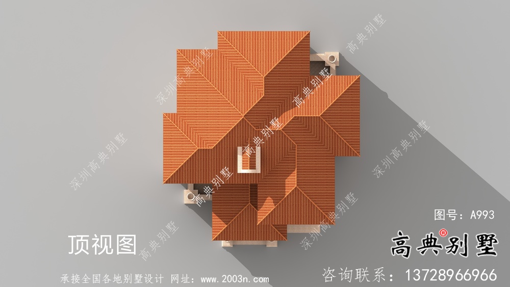 豪華大氣歐式風格四層別墅設計圖