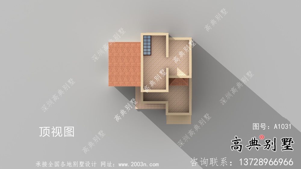 最新款鄉(xiāng)村高端歐式平屋頂自建別墅工程圖紙