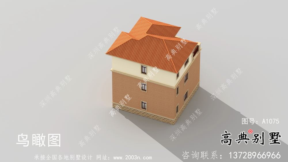 新農(nóng)村三層歐式別墅設(shè)計(jì)圖紙及外觀效果圖