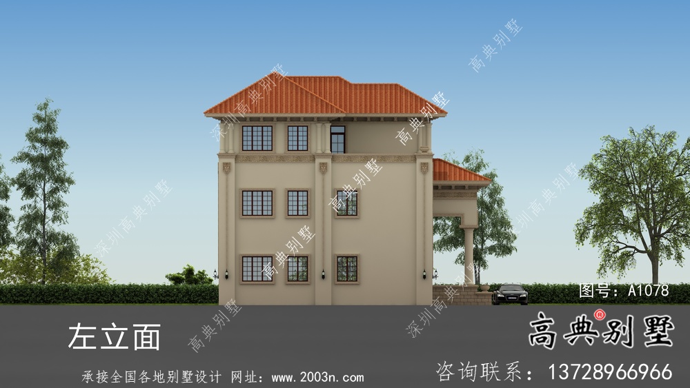 精致大氣三層農(nóng)村別墅整套施工圖紙
