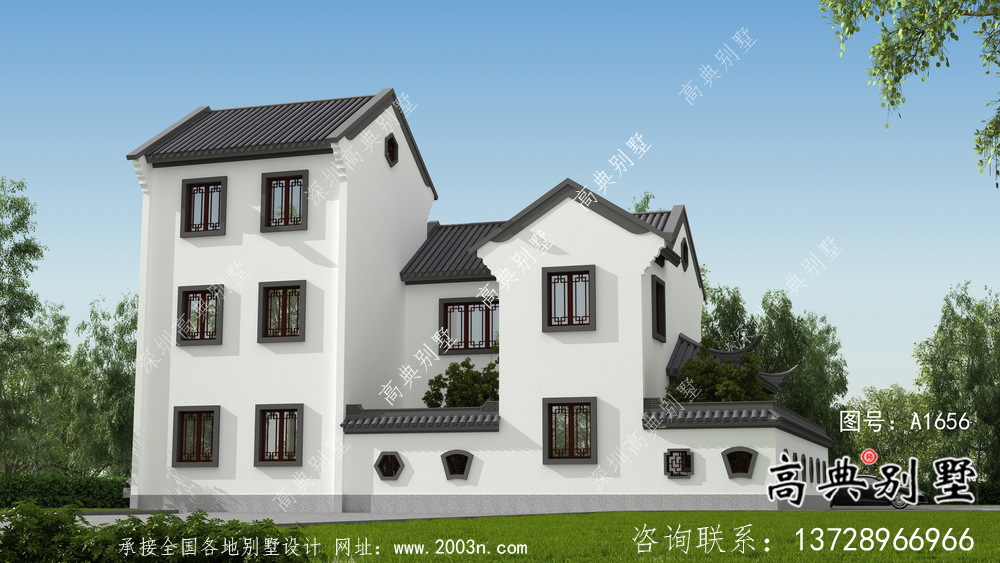 簡(jiǎn)單一點(diǎn)的新中式蘇式園林別墅設(shè)計(jì)圖
