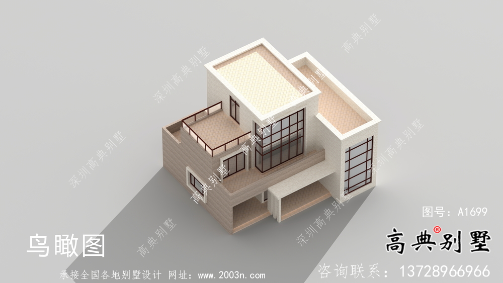 簡潔明了的鄉(xiāng)村現(xiàn)代風格小別墅設計圖及施工圖紙