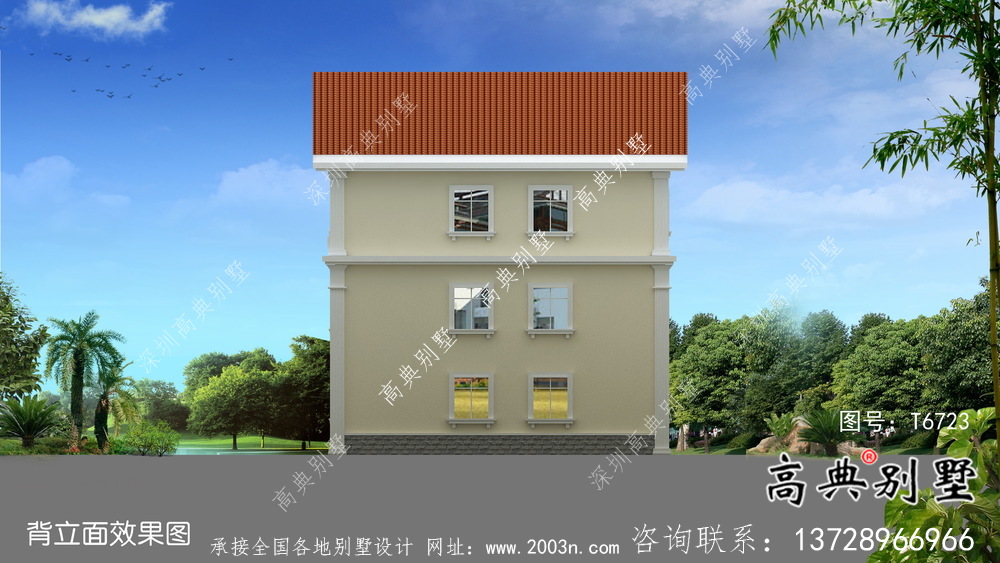 農(nóng)村自建三層歐式風(fēng)格別墅設(shè)計(jì)圖紙