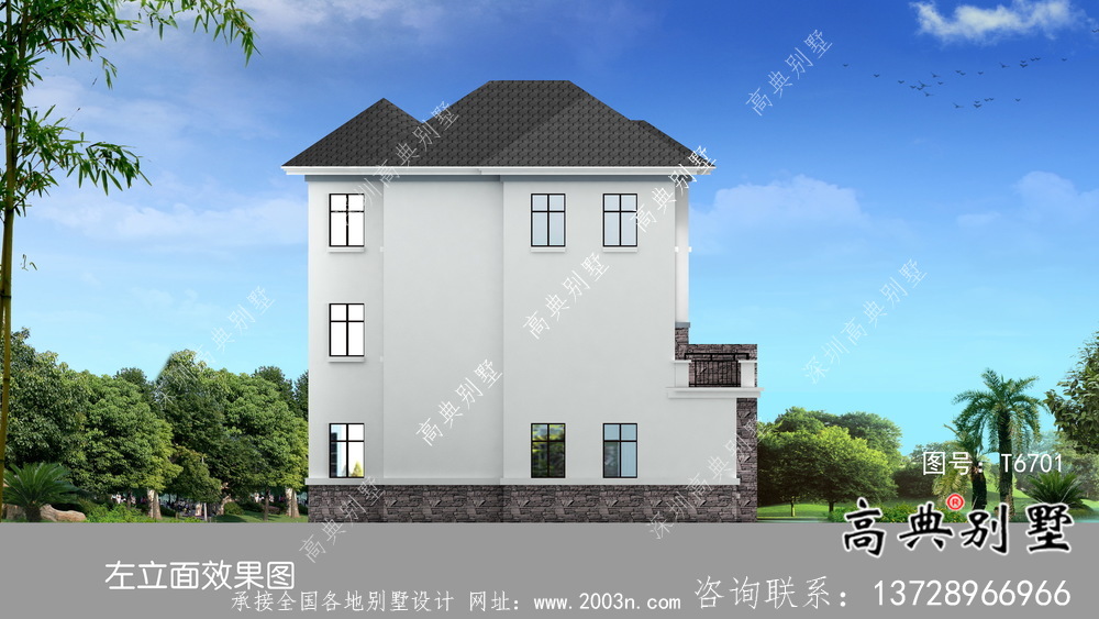小戶型房子鄉(xiāng)村別墅戶型圖，現(xiàn)代風(fēng)格外型設(shè)計效果圖