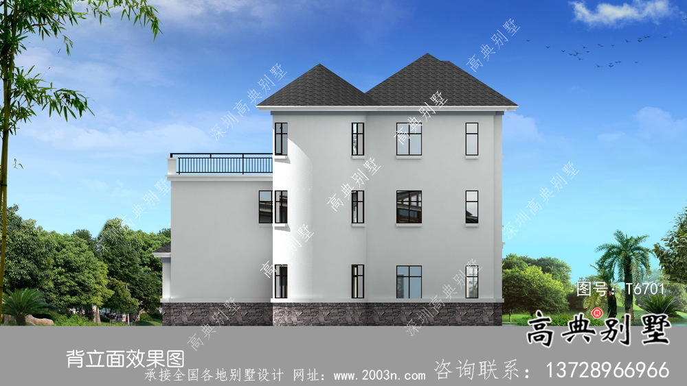小戶型房子鄉(xiāng)村別墅戶型圖，現(xiàn)代風(fēng)格外型設(shè)計效果圖