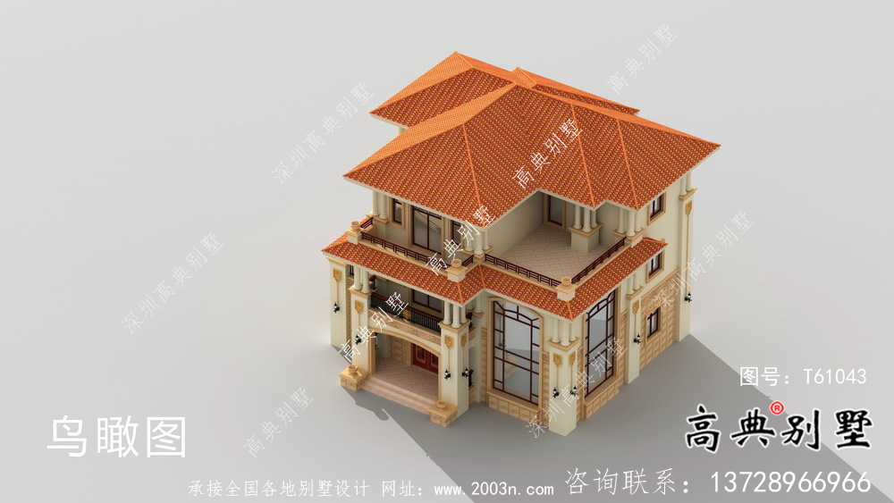 古典復(fù)式三層歐式別墅設(shè)計(jì)圖紙