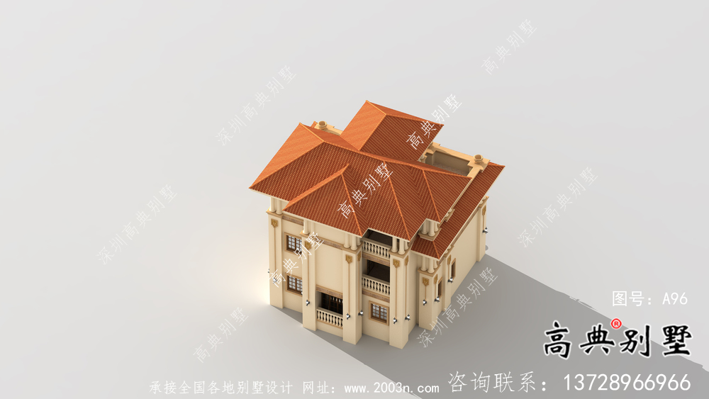簡潔美麗的三層農(nóng)村別墅設(shè)計(jì)圖紙及效果圖