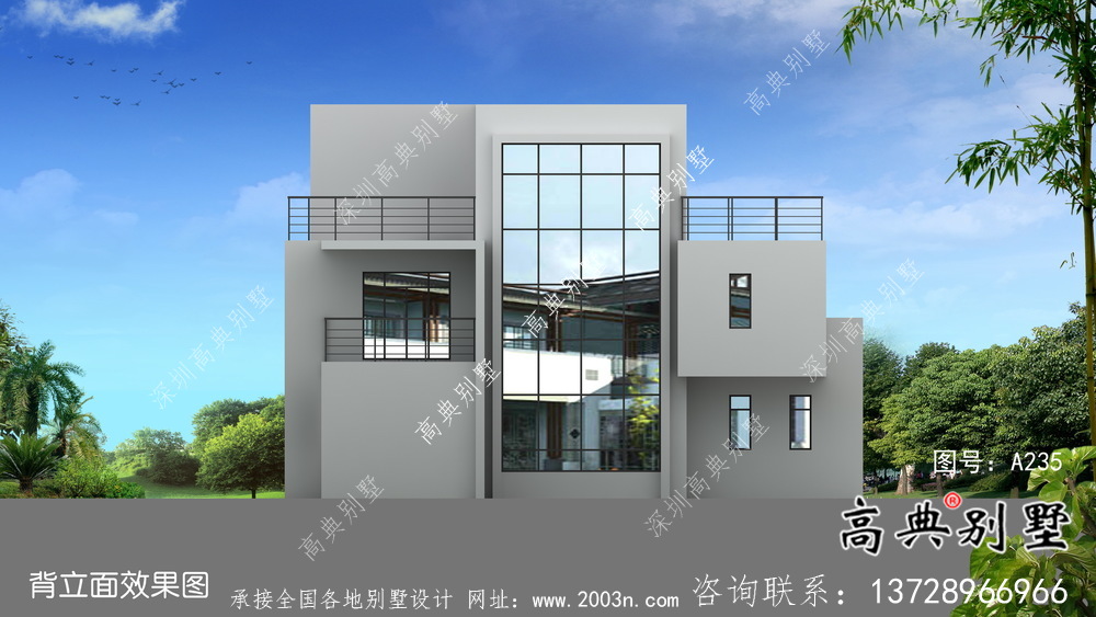 現(xiàn)代風(fēng)格復(fù)式三層別墅設(shè)計圖紙及平面設(shè)計圖