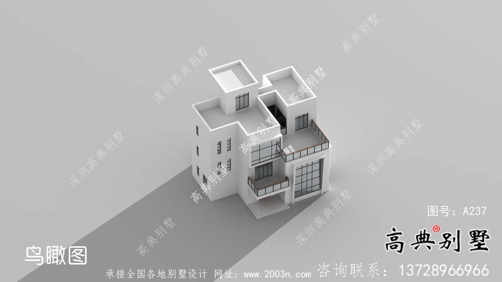 農(nóng)村三層現(xiàn)代風(fēng)格別墅設(shè)計(jì)圖紙大全