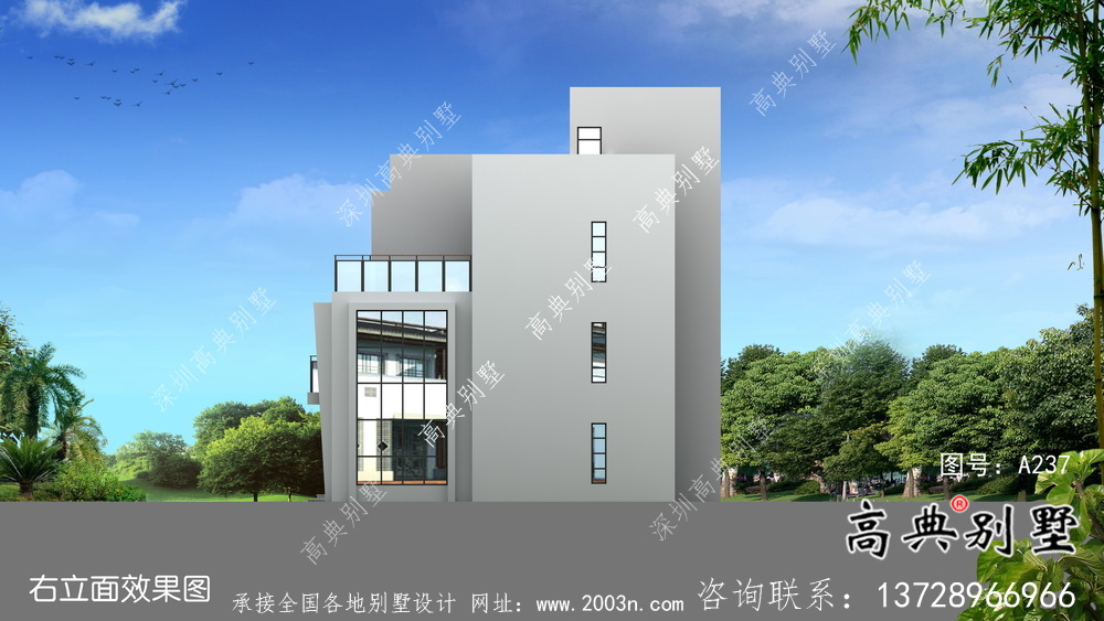 農(nóng)村三層現(xiàn)代風(fēng)格別墅設(shè)計(jì)圖紙大全