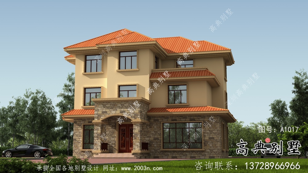 農(nóng)村歐式風(fēng)格別墅設(shè)計(jì)圖紙和效果圖