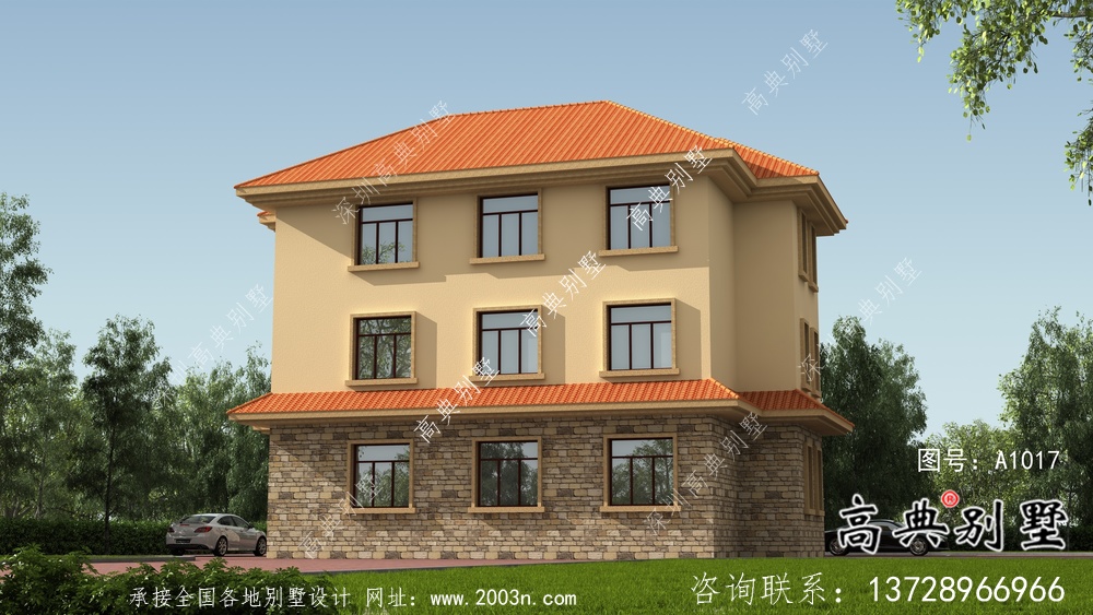 農(nóng)村歐式風(fēng)格別墅設(shè)計(jì)圖紙和效果圖