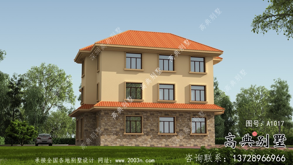 農(nóng)村歐式風(fēng)格別墅設(shè)計(jì)圖紙和效果圖