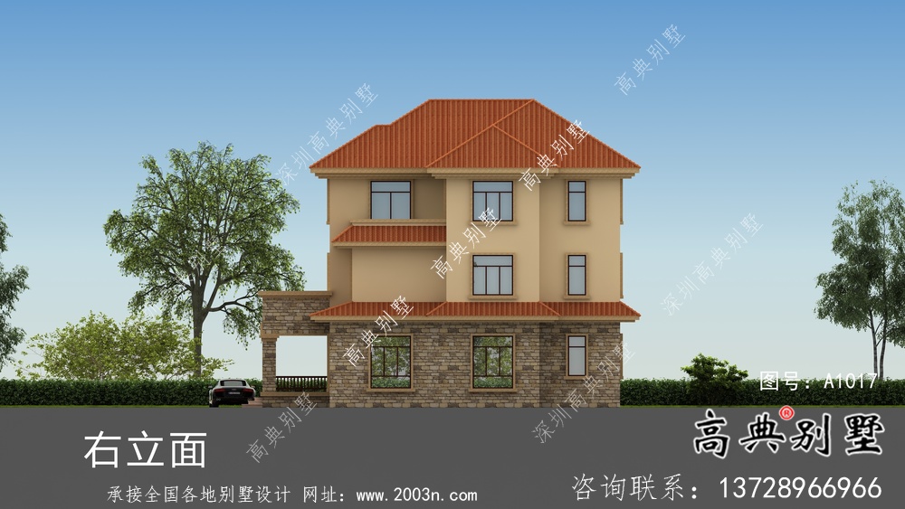 農(nóng)村歐式風(fēng)格別墅設(shè)計(jì)圖紙和效果圖