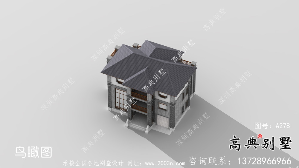 中式風(fēng)格三層創(chuàng)新農(nóng)村別墅設(shè)計(jì)圖紙