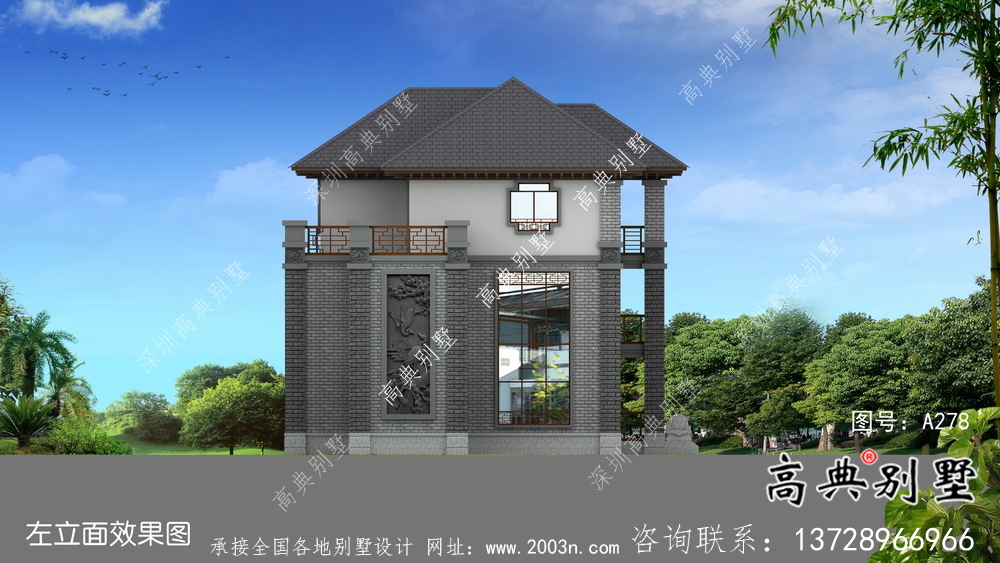 中式風(fēng)格三層創(chuàng)新農(nóng)村別墅設(shè)計(jì)圖紙