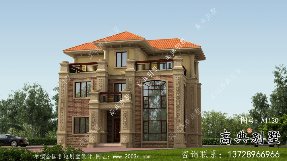 新款經(jīng)濟(jì)發(fā)展農(nóng)村別墅設(shè)計(jì)效果圖