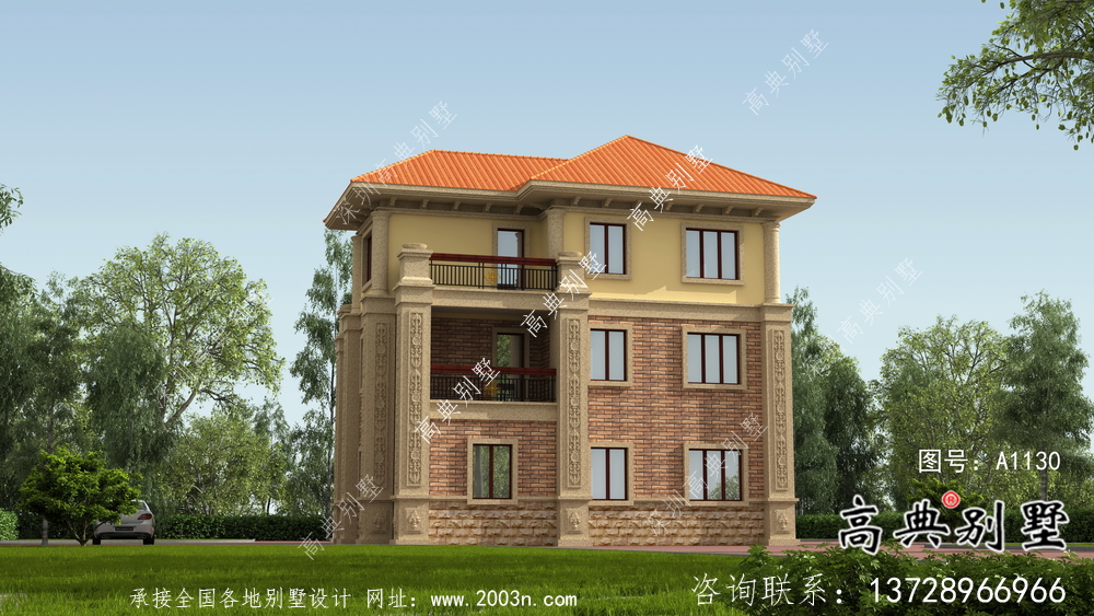 新款經(jīng)濟(jì)發(fā)展農(nóng)村別墅設(shè)計(jì)效果圖