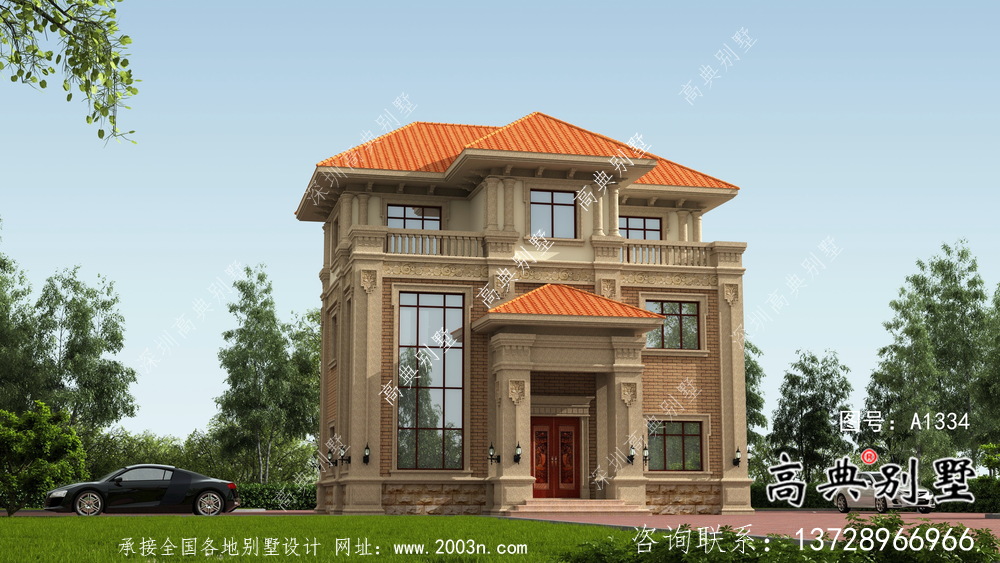 簡單實用的自建別墅設(shè)計圖+效果圖