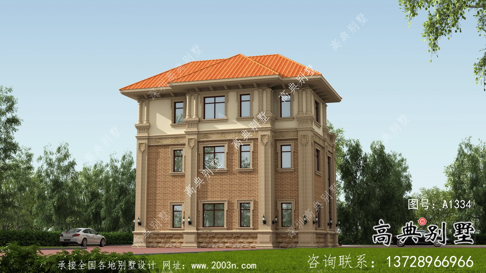 簡單實用的自建別墅設(shè)計圖+效果圖