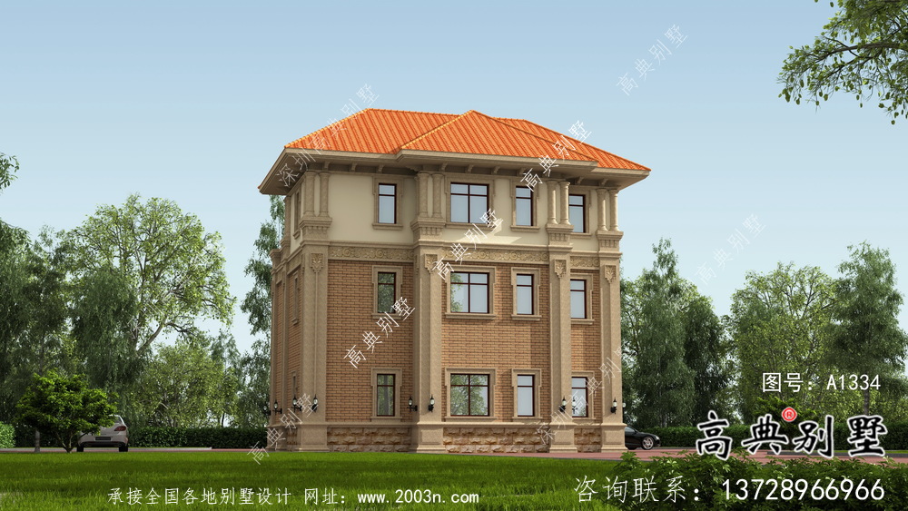 簡單實用的自建別墅設(shè)計圖+效果圖