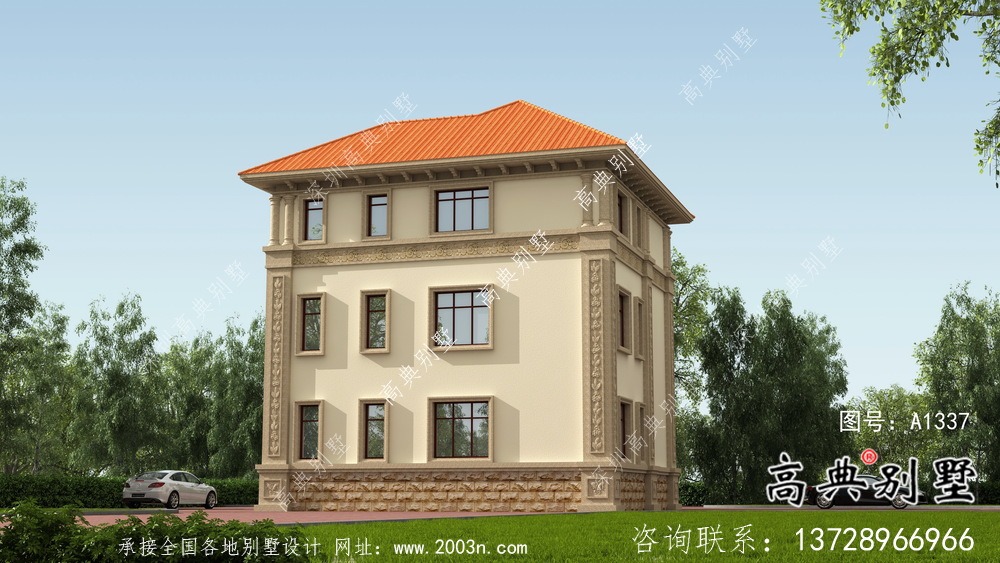 優(yōu)雅氛圍的小康別墅建筑設(shè)計(jì)+效果圖