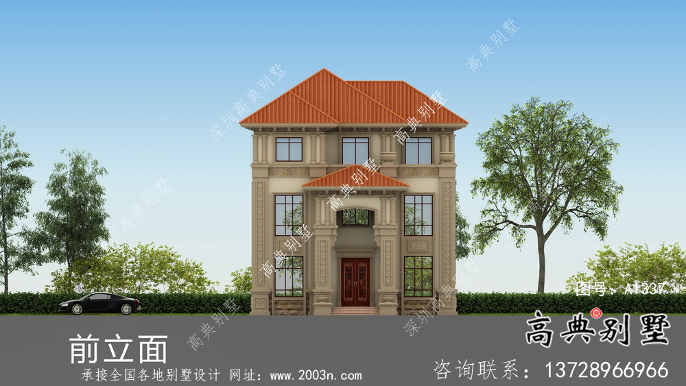 優(yōu)雅氛圍的小康別墅建筑設(shè)計(jì)+效果圖