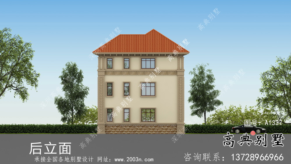 優(yōu)雅氛圍的小康別墅建筑設(shè)計(jì)+效果圖