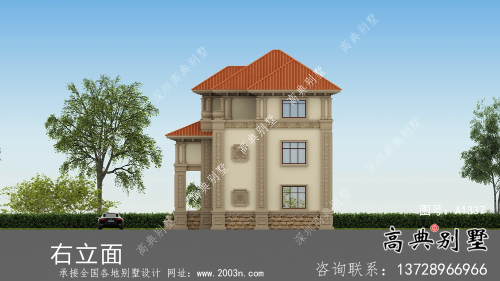 優(yōu)雅氛圍的小康別墅建筑設(shè)計(jì)+效果圖