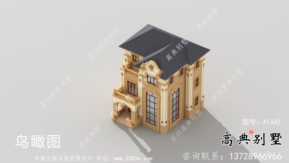 外觀簡(jiǎn)易法式風(fēng)格農(nóng)村自建別墅設(shè)計(jì)圖+效果圖