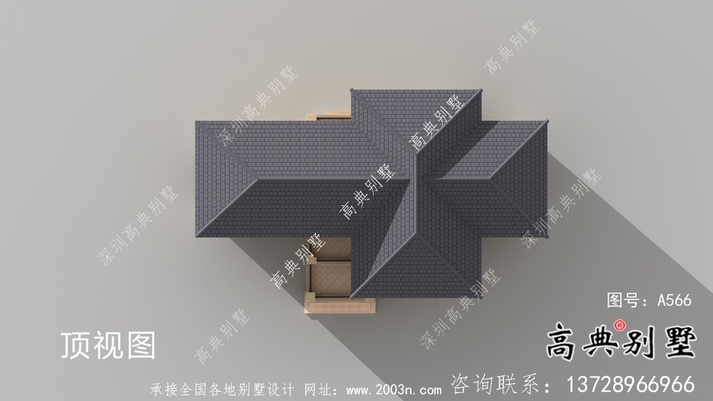 農(nóng)村復(fù)式三層歐式別墅設(shè)計效果圖
