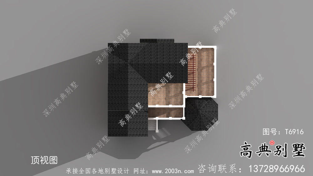 法式風(fēng)格農(nóng)村住宅別墅設(shè)計圖+設(shè)計效果圖